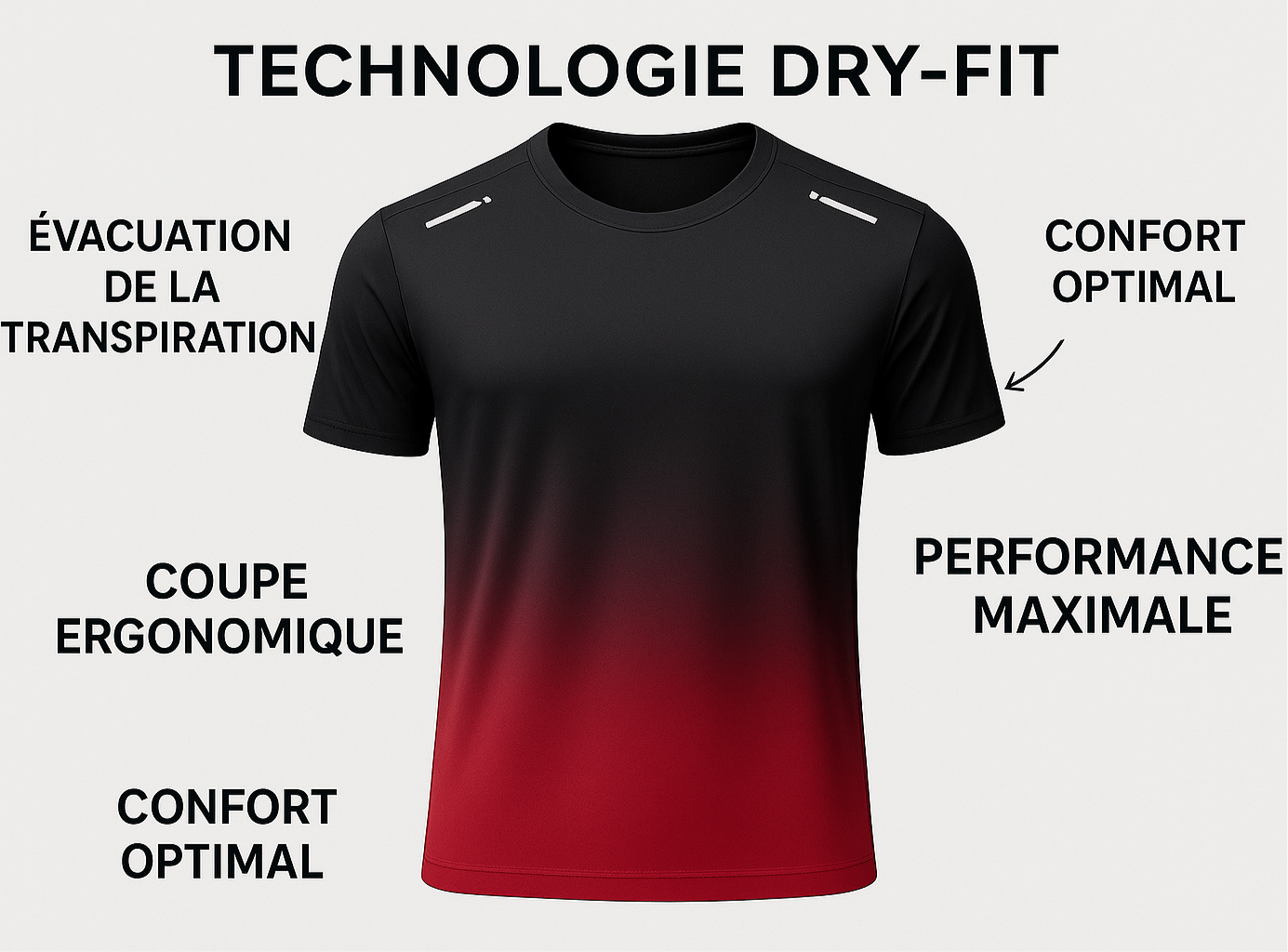 FlexieFit - Maillot de Sport Respirant Anti-Transpiration