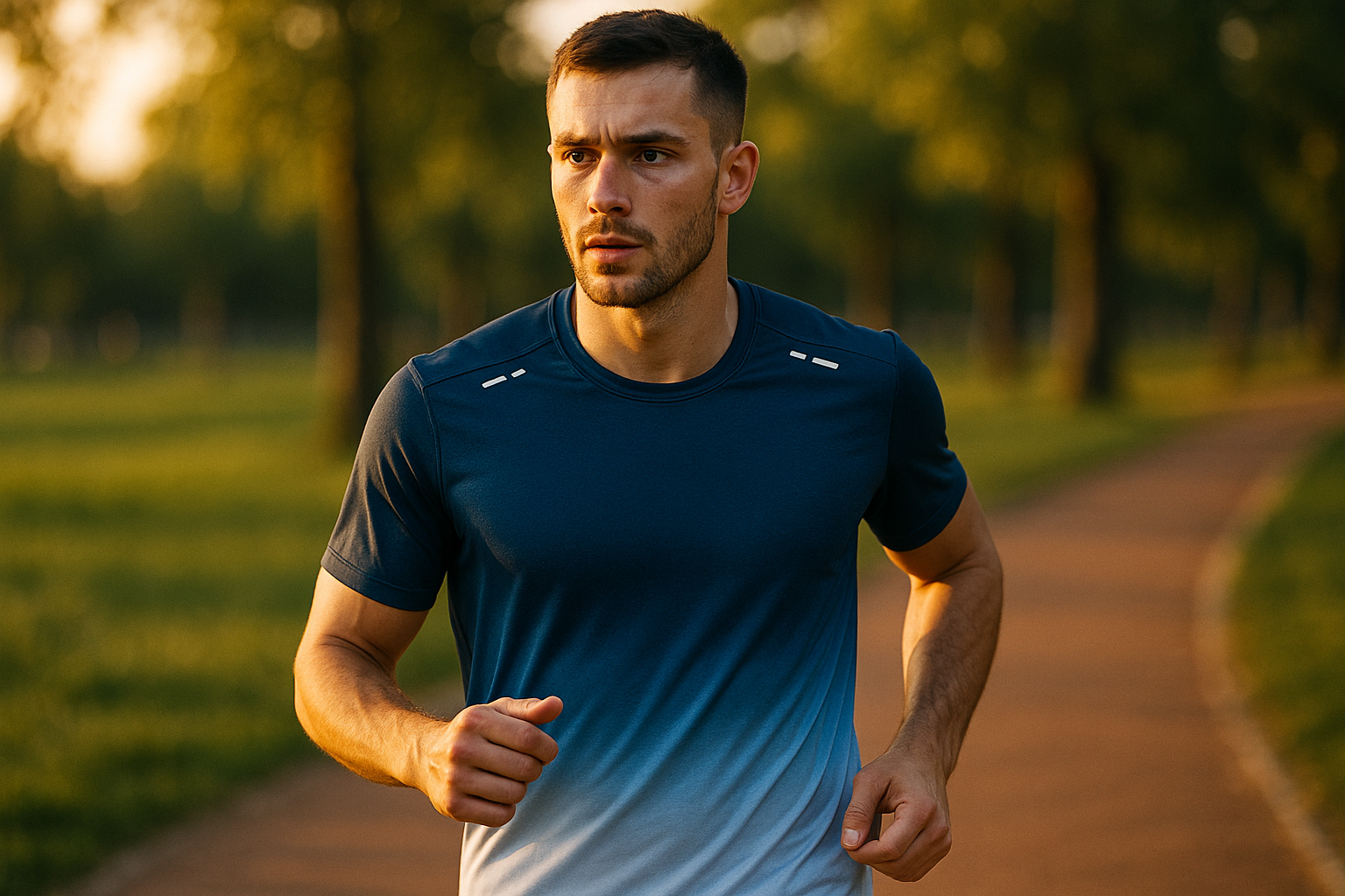 Image ultra-réaliste du t-shirt bleu dégradé